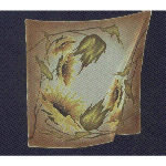 Платок (ручная роспись "Батик"), ткань шифон, размер 80х80, рис.76-03, цена Е 12,4
